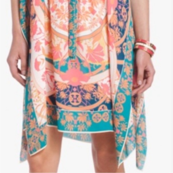 BCBGMaxAzria Swim Coverup in Pink and Orange with Bohemian Print - Picture 4 of 7